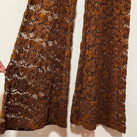 Nightcap Dixie Bells French Lace Mocha XS Mid Rise Full Stretch Brown Lined - Picture 5 of 7